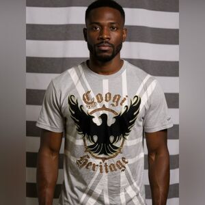 Vintage Coogi Heritage White and Gray T-Shirt. Size 3XL